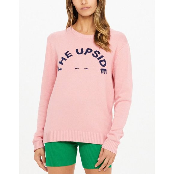 The Upside Sweaters - The Upside Biarritz Knit Bondi Sweater Pink Navy